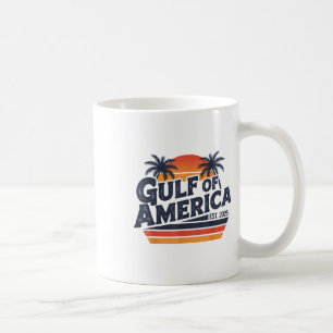 Gulf Of Us America 2025 Vintage Retro American Fla Coffee Mug