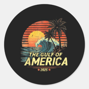 Gulf Of Us America American Flag Mexico Classic Round Sticker