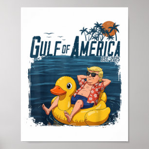 Gulf Of Us America Est 2025 4th Of July Funny Trum Poster