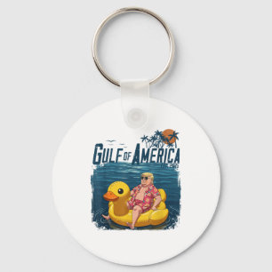 Gulf Of Us America Est 2025 4th Of July Trump Chil Key Ring