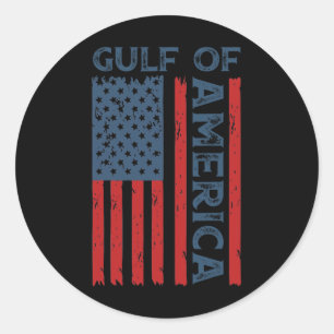 Gulf Of Us America Est 2025 Funny Gulf Of Usa Amer Classic Round Sticker