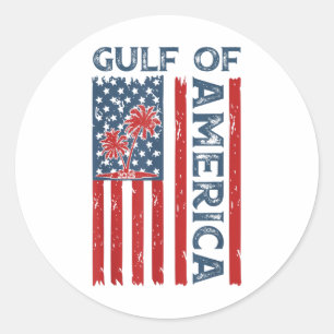 Gulf Of Us America Est 2025 Funny Gulf Of Usa Amer Classic Round Sticker