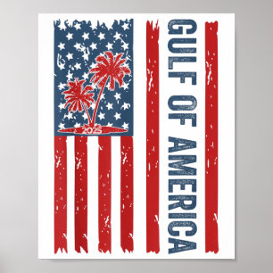 Gulf Of Us America Est 2025 Funny Gulf Of Usa Amer Poster