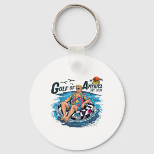Gulf Of Us America Est 2025 Funny Trump  Key Ring