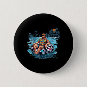 Gulf Of Us America Est 2025 Funny Trump Shirt 6 Cm Round Badge