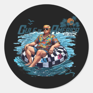 Gulf Of Us America Est 2025 Funny Trump Shirt Classic Round Sticker