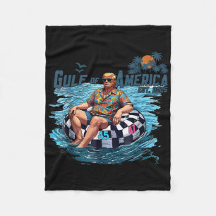 Gulf Of Us America Est 2025 Funny Trump Shirt Fleece Blanket