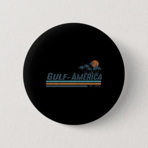 Gulf Of Us America Est 2025 Retro Vintage Beach 12 6 Cm Round Badge