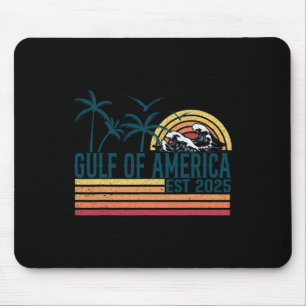 Gulf Of Us America Est 2025 Retro Vintage Beach 18 Mouse Pad