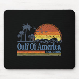 Gulf Of Us America Est 2025 Retro Vintage Beach 1  Mouse Pad