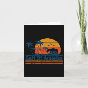 Gulf Of Us America Est 2025 Retro Vintage Beach 4 Card
