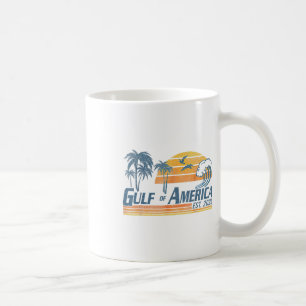 Gulf Of Us America Est 2025 Retro Vintage Beach  Coffee Mug