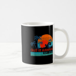 Gulf Of Us America Est 2025 Retro Vintage Beach Coffee Mug