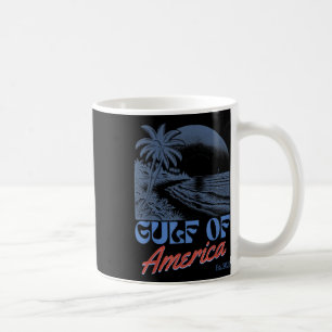 Gulf Of Us America Est 2025 Retro Vintage Beach  Coffee Mug