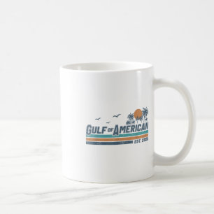 Gulf Of Us America Est 2025 Retro Vintage Beach Me Coffee Mug
