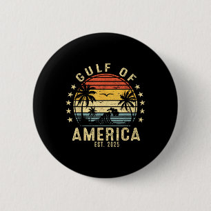 Gulf Of Us America Est 2025 Retro Vintage Gulf For 6 Cm Round Badge