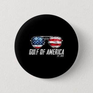 Gulf Of Us America Est 2025 Retro Vintage Sungles 6 Cm Round Badge