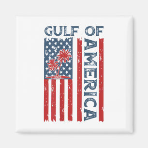 Gulf Of Us America Est 2025 Usa American Flag (on Magnet