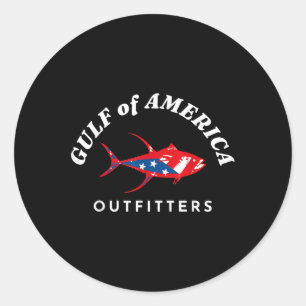 Gulf Of Us America Outfitters Fish 2025 Retro Classic Round Sticker