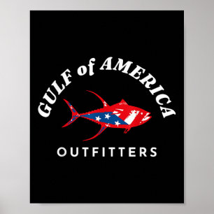 Gulf Of Us America Outfitters Fish 2025 Retro Poster