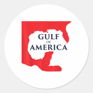 Gulf Of Us America Patriotic  Classic Round Sticker