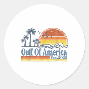 Gulf Of Us America Shirt Retro Golf Of Us America Classic Round Sticker