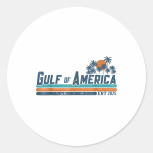 Gulf Of Us America Shirt Retro Golf Of Us America Classic Round Sticker