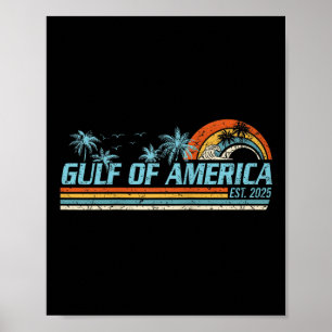 Gulf Of Us America Shirt Retro Golf Of Us America  Poster