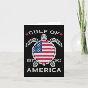 Gulf Of Us America Turtle Us Flag Est 2025 Gulf Of Card