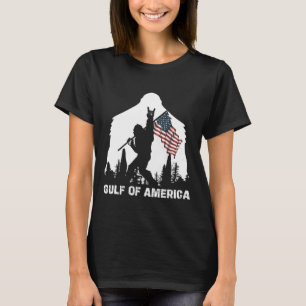 Gulf Of Usa America 2025 Funny Vintage Usa Flag  T-Shirt