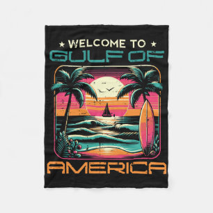 Gulf Of Usa America Beach Sunset Men Women Kids Fleece Blanket