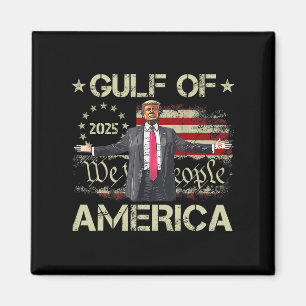 Gulf Of Usa America Est 2025 American Flag Trump F Magnet