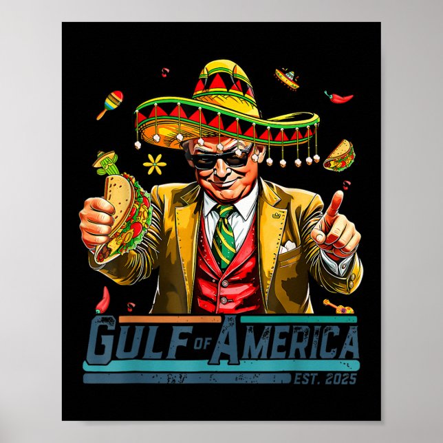 Gulf Of Usa America Est 2025 Cinco De Mayo Trump G Poster (Front)