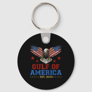 Gulf Of Usa America Est. 2025 Funny Gulf Of Mexico Key Ring