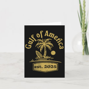 Gulf Of Usa America Est 2025 Retro Gulf Of Us Amer Card