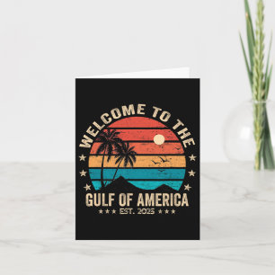 Gulf Of Usa America Est 2025 Retro Vintage America Card