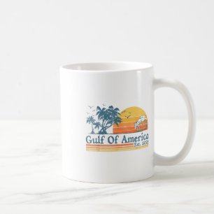 Gulf Of Usa America Est 2025 Retro Vintage Beach  Coffee Mug