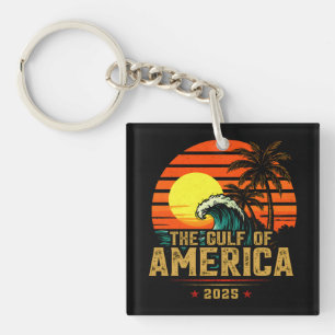 Gulf of USA America Est 2025 Retro Vintage Key Ring