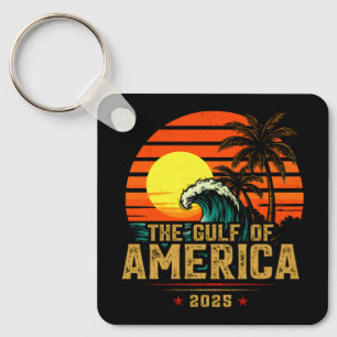 Gulf of USA America Est 2025 Retro Vintage Key Ring