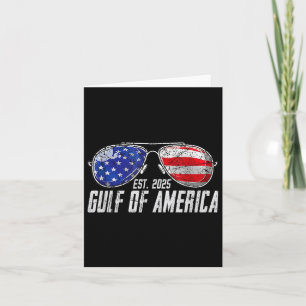 Gulf Of Usa America Est 2025 Sungles American Flag Card