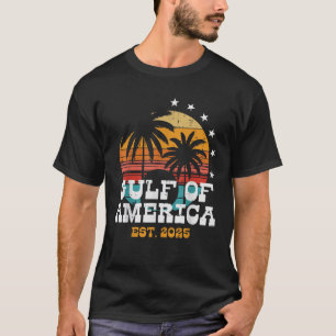 Gulf Of USA America Est 2025 Sunset Retro Men Wome T-Shirt