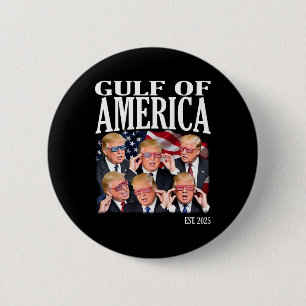 Gulf Of Usa America Est 2025 Trump Gulf Of Us Amer 6 Cm Round Badge