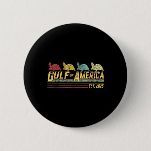 Gulf Of Usa America Est 2025 Turtle  6 Cm Round Badge