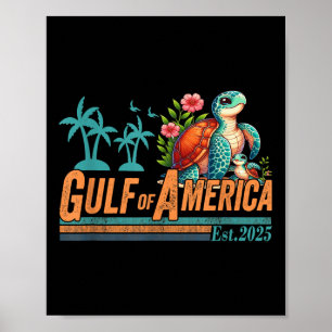 Gulf Of Usa America Est 2025 Turtle Gulf Mexico  Poster