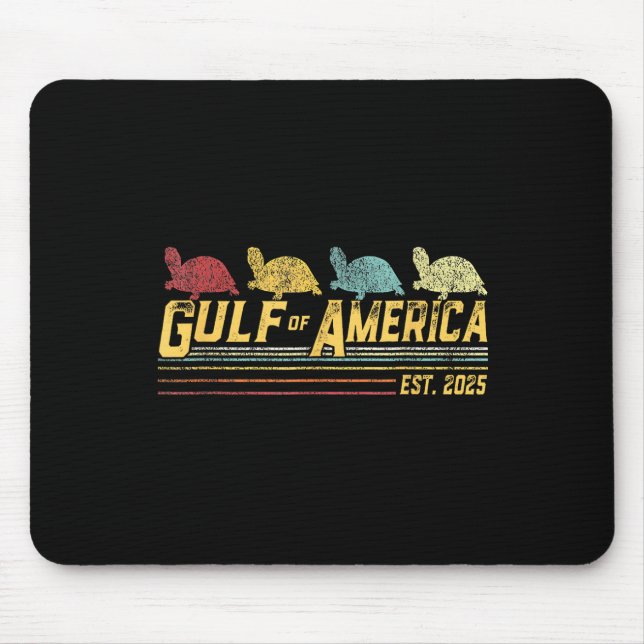 Gulf Of Usa America Est 2025 Turtle  Mouse Pad (Front)
