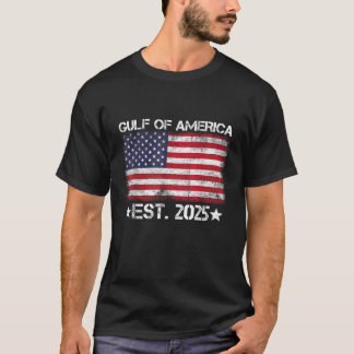 Gulf Of USA America Est 2025 Vintage American US F T-Shirt
