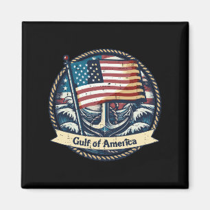 Gulf Of Usa America Flag Anchor Men Women Kids Magnet