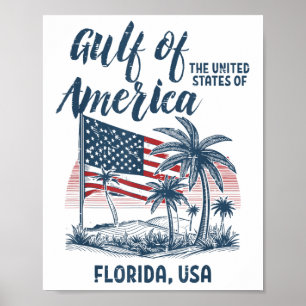 Gulf Of Usa America Florida Usa Men Women Kids Poster