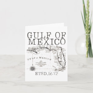 Gulf Of Usa America Funny Gulf Of Mexico Flag Map  Card