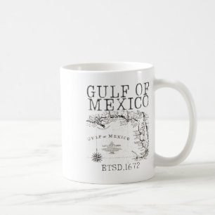 Gulf Of Usa America Funny Gulf Of Mexico Flag Map Coffee Mug